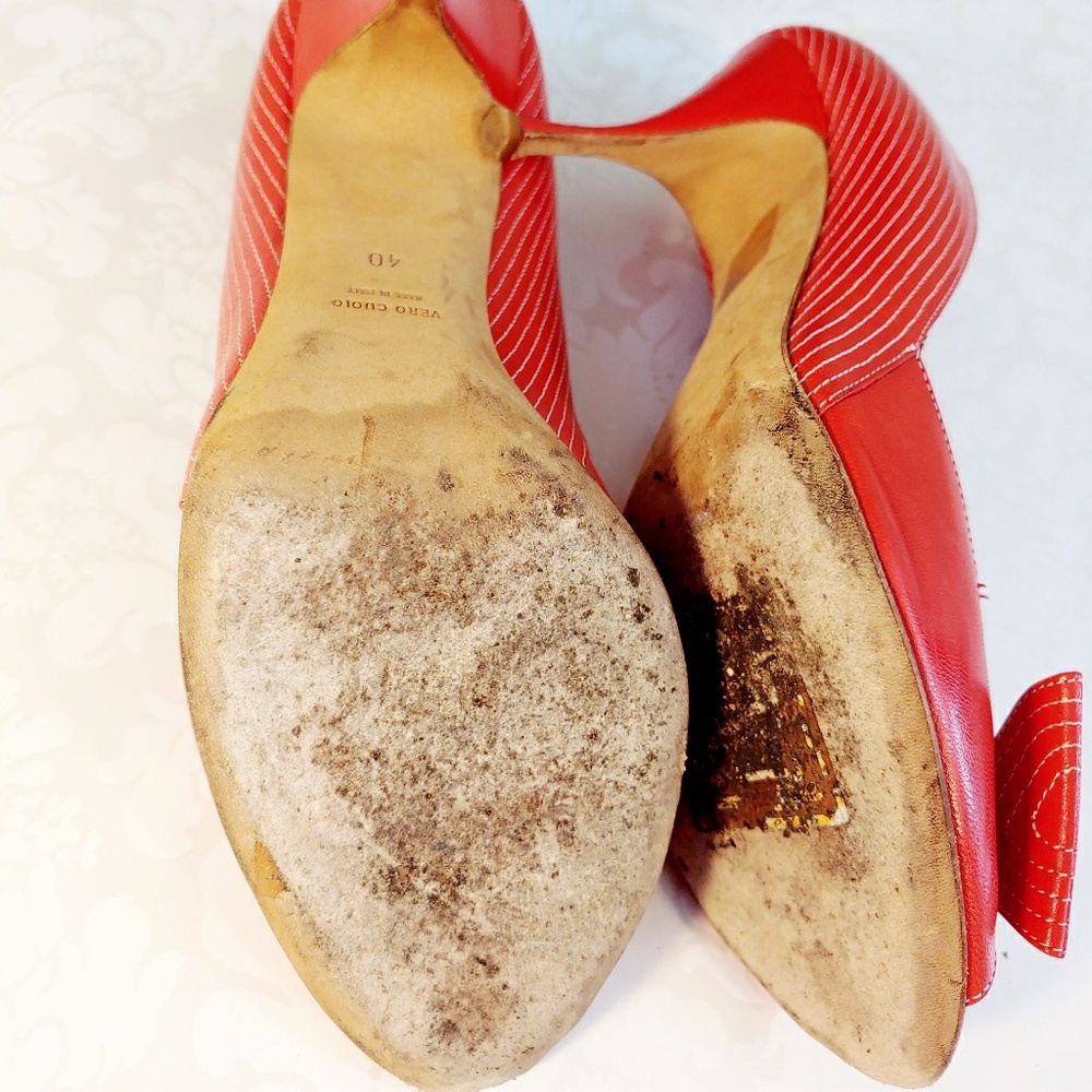 Elegant Red Peep-Toe Heels - Picture 7 of 7
